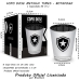 Copo Dose BrasFoot Vidro Licenciado Met&aacute;lic Botafogo de Futebol e Regatas 55ml Prata