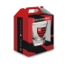 Copo Dose Individual BrasFoot Vidro Licenciado Flamengo Autentico Rumbro-Negro 60ml Incolor