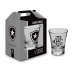 Copo Dose Individual BrasFoot Vidro Licenciado Botafogo de Futebol e Regatas 60ml Incolor