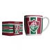 Caneca Urban Porcelana Allmix Brasao Fluminense 360 ML Licenciada Branco