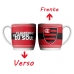 Caneca Urban Porcelana Allmix Brasao Flamengo 360 ML Licenciada Branco