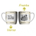 Caneca Urban Porcelana Allmix Brasao Santos 360 ML Licenciada Branco