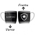 Caneca Urban Porcelana Allmix Brasao Botafogo 360 ML Licenciada Branco