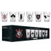 Kit 6 Copo Americanos Allmix Vidro Sport Club Corinthians 190ml Cada Licenciado do Timao