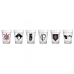 Kit 6 Copo Americanos Allmix Vidro Sport Club Corinthians 190ml Cada Licenciado do Timao