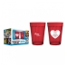 Kit 02 Copo Americano Allmix Vidro Prime Love Looney Tunes 190 ML Cada Licenciado Vermelho