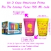 Kit 02 Copo Americano Allmix Vidro Prime Piu Piu Looney Tunes 190 ML Cada Licenciado Amarelo e Rosa