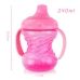 Copo com Bico Rígido com Alça Adoleta Bebê 240ml Transparente Fluxo Livre Rosa Translúcido