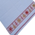 Pano De Prato KazzaVip Felpudo Jacquard Barra Bordada Enfeite Natal 50cmx70cm Branco