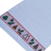 Pano De Prato KazzaVip Felpudo Jacquard Barra Bordada Árvore de Natal 50cmx70cm Branco