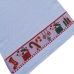 Pano De Prato KazzaVip Felpudo Jacquard Barra Bordada Presente de Natal 50cmx70cm Branco