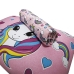 Jogo de Cama KazzaVip Solteiro Malha Mista 70% Algodão e 30% Poliéster Joy Sweet Unicórnio 2 peças Rosa