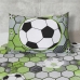Jogo de Cama KazzaVip Solteiro Malha Mista 70% Algod&atilde;o e 30% Poli&eacute;ster Joy Soccer 2 pe&ccedil;as Verde