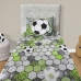 Jogo de Cama KazzaVip Solteiro Malha Mista 70% Algod&atilde;o e 30% Poli&eacute;ster Joy Soccer 2 pe&ccedil;as Verde