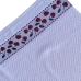 Pano de Copa KazzaVip Atoalhado 100% Algodão Com Barra Decorada Frutinha Jacquard 45cmx70cm Branco Off-White