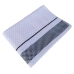 Pano de Copa KazzaVip Atoalhado 100% Algod&atilde;o Com Barra Decorada Xadrez Preto Jacquard 45cmx70cm Branco Off-White