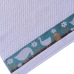 Pano de Copa KazzaVip Atoalhado 100% Algod&atilde;o Com Barra Decorada Casal de Pato Jacquard 45cmx70cm Branco Off-White