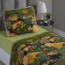 Jogo de Cama KazzaVip Casal Malha Estampado 100% Algod&atilde;o Safari Divertido 4 pe&ccedil;as Kids Verde