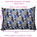 Fronha Avulsa KazzaVip Malha 100% Algod&atilde;o Disney Estampada Mickey Quadros 48cmx68cm Cinza