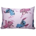 Fronha Avulsa KazzaVip Malha 100% Algodão Disney Estampada Stitch e Angel Love 48cmx68cm Rosa