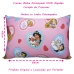 Fronha Avulsa KazzaVip Malha 100% Algod&atilde;o Disney Estampada Cora&ccedil;&atilde;o de Princesas 48cmx68cm Rosa