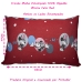 Par de Fronha KazzaVip Malha 100% Algodão Disney Estampada Minnie Feliz Red 48cmx68cm Vermelho