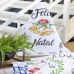 Kit 7 Unidades Pano De Prato Copa KazzaVip Sacaria 90% Algodão Natal 50cmx70cm Estampado Branco