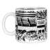 Caneca KazzaVip Est&aacute;dio do Santos FC Cer&acirc;mica 360 ML Vila Belmiro Licenciada Branco