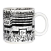 Caneca KazzaVip Est&aacute;dio do Santos FC Cer&acirc;mica 360 ML Vila Belmiro Licenciada Branco