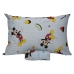 Jogo de Lençol KazzaVip Solteiro Malha Mista 70% Algodão e 30% Poliéster Estampado Disney Mickey Formas Kids 2 Peças Azul