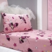 Jogo de Len&ccedil;ol KazzaVip Solteiro Malha Mista 70% Algod&atilde;o e 30% Poli&eacute;ster Estampado Disney Minnie Estrela Kids 2 Pe&ccedil;as Rosa