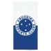 Toalha de Praia KazzaVip Felpuda 55% Algod&atilde;o e 45% Poli&eacute;ster Estampada Anti Areia Cruzeiro Oficial 70cm x 140m Azul
