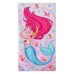 Toalha de Praia KazzaVip Microfibra 100% Poli&eacute;ster Estampada Anti Areia Mermaid New 60cm x 110m Rosa