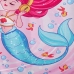 Toalha de Praia KazzaVip Microfibra 100% Poli&eacute;ster Estampada Anti Areia Mermaid New 60cm x 110m Rosa