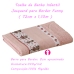 Kit ( 2 ) Toalha de Banho KazzaVip Infantil 100% Algodão Jacquard Barra para Bordar Funny Rosa e Branco