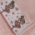 Kit ( 3 ) Toalha de Banho KazzaVip Infantil 100% Algodão Jacquard Barra para Bordar Funny Rosa