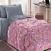 Edredom KazzaVip Casal Malha 90% Algod&atilde;o Basic Estampado Mescla Unic&oacute;rnios 180mx220m Rosa