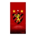 Toalha de Praia e Piscina KazzaVip Felpa 60% Algodão e 40% Poliéster Estampada Oficial Licenciada Sport 70cmx140m Vermelho