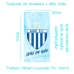 Toalhinha Social De Academia e M&atilde;o KazzaVip Felpa 50% Algod&atilde;o e 50% Poli&eacute;ster Estampada Oficial Licenciada Avai F.C. 30cmx50cm Azul