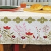 Toalha de Mesa KazzaVip Estampada Pop 80% Algodão e 20% Poliéster Retangular 6 Lugares Jardineira 1,40mx2,10m Bege