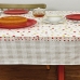 Toalha de Mesa KazzaVip Estampada Pop 80% Algod&atilde;o e 20% Poli&eacute;ster Quadrada 4 Lugares Dots 1,40mx1,40m Branco