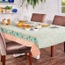 Toalha de Mesa KazzaVip Estampada Pop 80% Algod&atilde;o e 20% Poli&eacute;ster Retangular 6 Lugares Sevilha 1,40mx2,10m Verde