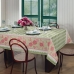 Toalha de Mesa KazzaVip Estampada Pop 80% Algod&atilde;o e 20% Poli&eacute;ster Quadrada 4 Lugares Rose 1,40mx1,40m Verde