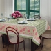 Toalha de Mesa KazzaVip Estampada Pop 80% Algod&atilde;o e 20% Poli&eacute;ster Quadrada 4 Lugares Rose 1,40mx1,40m Verde