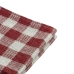 Kit 02 Pano De Prato Copa KazzaVip Maquinetado 95% Algod&atilde;o 5% Poliester Xadrez 45cmx71cm Verde e Vermelho