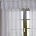 Cortina KazzaVip de Renda 100% Poli&eacute;ster para Cozinha Val&ecirc;ncia Morangos com Bando 2,00m x 1,20m Branco