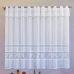 Cortina KazzaVip de Renda 100% Poli&eacute;ster para Cozinha Madrid Lisa com Bando 2,00m x 1,50m Branco