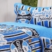 Kit Cobre Leito KazzaVip Solteiro Microfibra Estampado 100% Poli&eacute;ster Matelass&ecirc; com Porta Travesseiro Time de Futebol Gremio 02 Pe&ccedil;as Azul