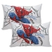 Par de Fronha KazzaVip Malha 100% Algod&atilde;o Marvel Estampa Localizada Spider-Man 48cmx68cm Branco
