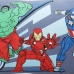 Kit Fronha KazzaVip Malha 100% Algod&atilde;o Marvel Estampa Localizada (1)Spider-Man e (1)Avengers 48cmx68cm Branco